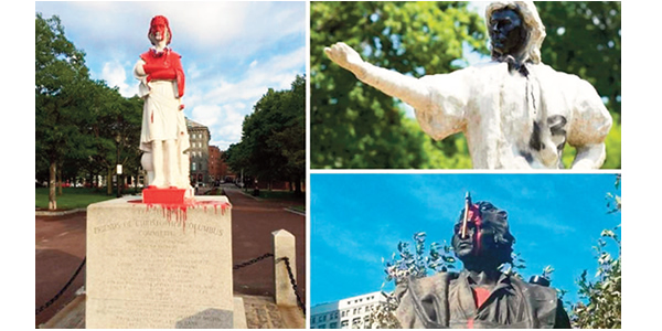 Derriban la estatua de Cristobal Colón en Baltimore Semanario Ecuador