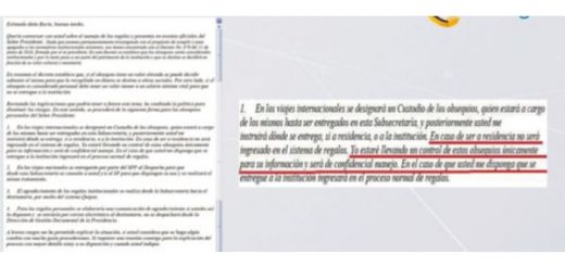 obsequios presidenciales