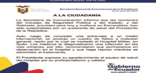 De nuevo se enferma Guillermo Lasso