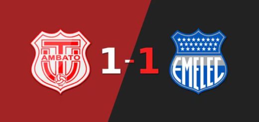 Técnico Universitario y Emelec empataron 1 a 1