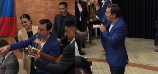 Daniel Noboa cantó a ecuatorianos en Roma el Día de las Madres