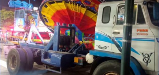 Juego mecánico en Los Ríos se salió de su eje provocando momentos de tensión