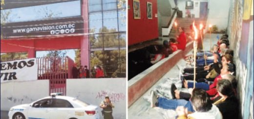 Trabajadores de Gamavisión en Ecuador en vigilia dentro del canal tras suspensión temporal de huelga