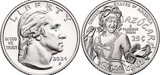 Honran a la eterna Celia Cruz con moneda de 25 centavos